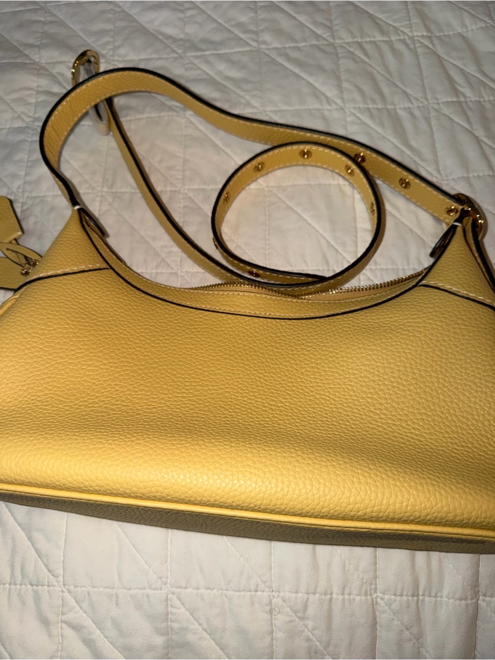 Coach Ella Small Shoulder Bag Yellow/ Soft Gofd - Picture 6 of 9